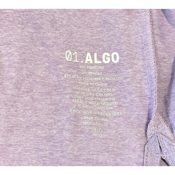 01 Algo Mens Polo Shirt Purple Quick Dry Wicking Performance Golf Large Tall - Picture 8 of 9